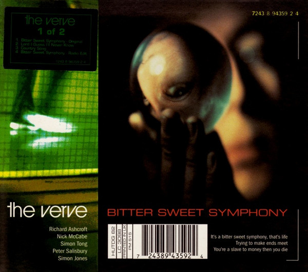 CD EP - THE VERVE = BITTER SWEET SYMPHONY , IMPORTADO, USADO, ÓTIMO ESTADO